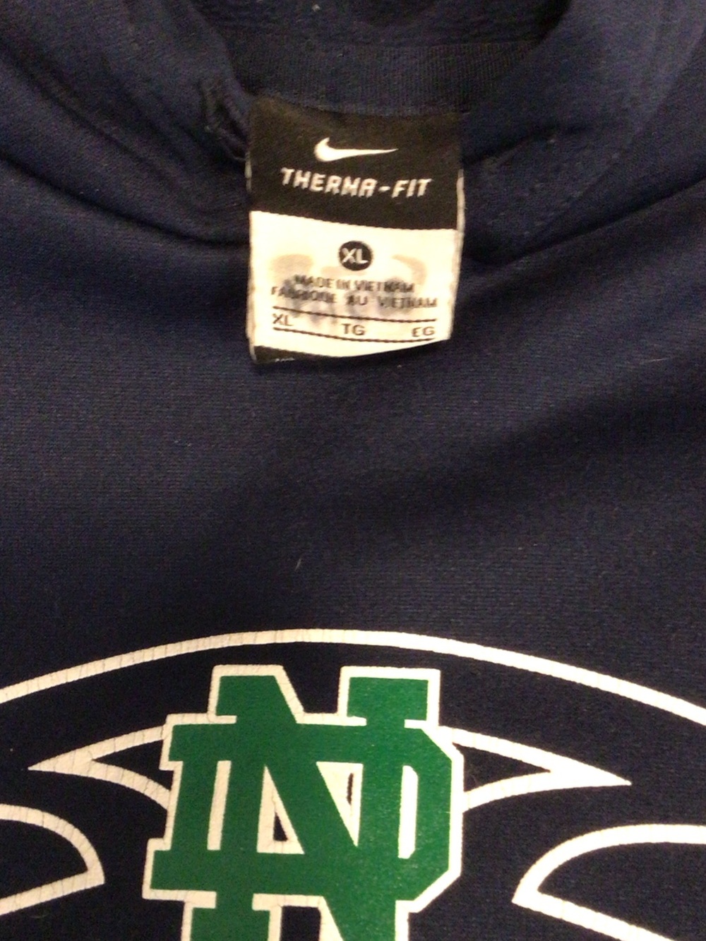 Game day NOTRE DAME XL NIKE Graphic SWEATSHIRT